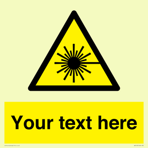 Custom Laser Hazard Sign